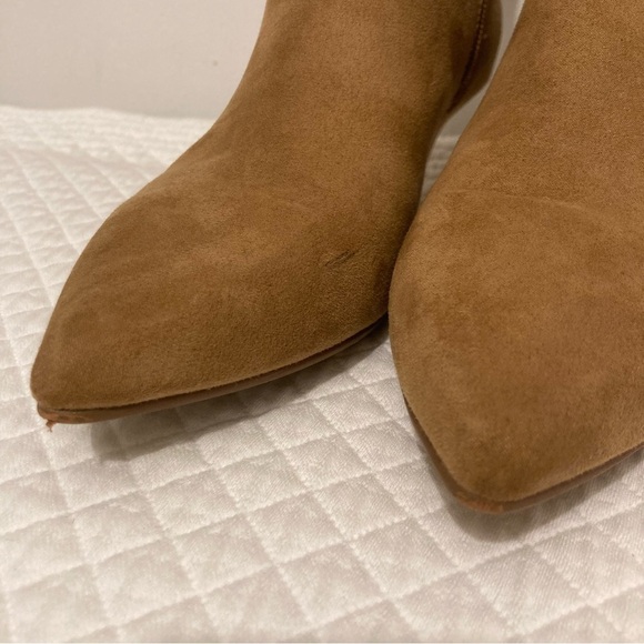 Isaac Mizrahi Abbot Boots Womens Size 6.5 Faux Suede Tan Knee High Heel Boot - Picture 14 of 15